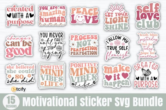 Download Motivational Sticker SVG Bundle - Svg bundle Collection