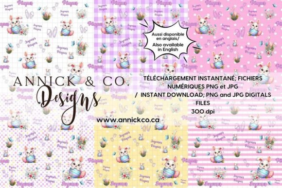 Download Joyeuses Paques Lapin Mignon Paper Set - Paper Collection