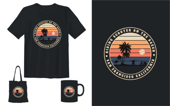 Download Scooter Riding T-shirt Design - Premium Resources