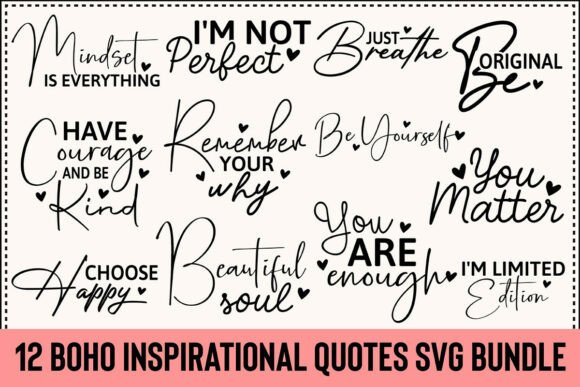 Download Boho Inspirational Quotes SVG BUNDLE - Svg bundle Collection