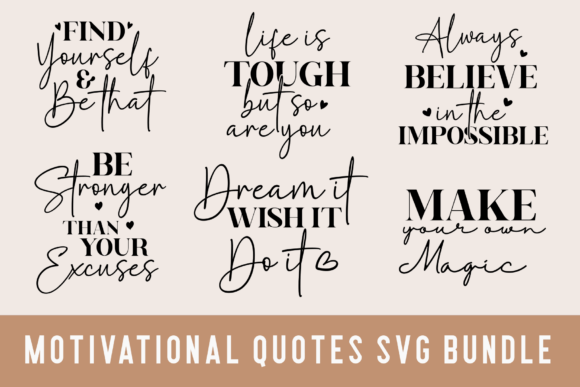 Download Motivational Quotes Svg Bundle, Png File - Svg bundle Collection