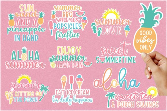 Download Summer Sticker SVG Bundle - Svg bundle Collection