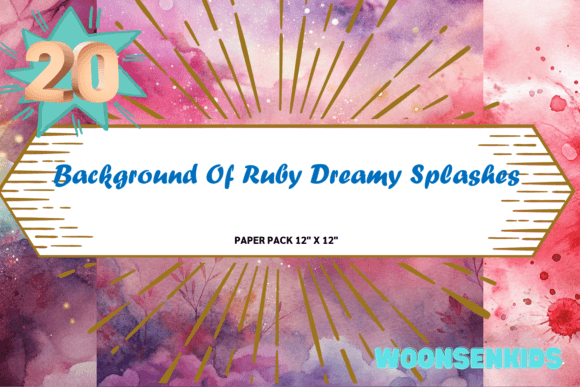 Download New Background of Ruby Dreamy Splashes Watercolor Png Kdp Digital Paper - Paper Collection
