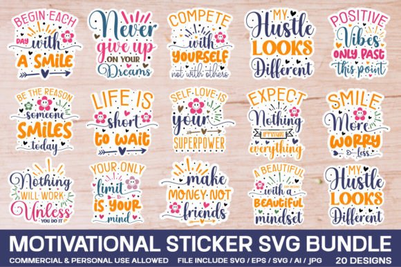 Download Motivational Sticker Svg Bundle - Svg bundle Collection