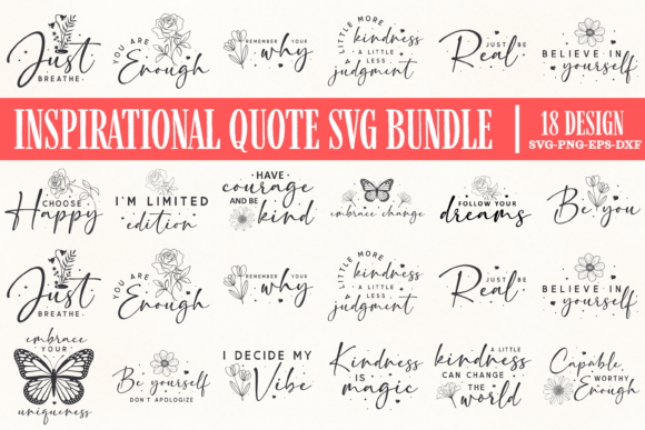 Download Inspirational Quote SVG Bundle | Motivat - Svg bundle Collection