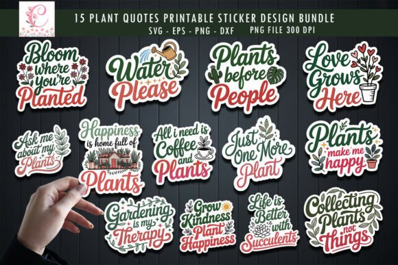 Download Plant Quotes Sticker Bundle, Gardening - Quotes Collection