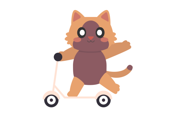 Download Cat on Scooter - Premium Resources