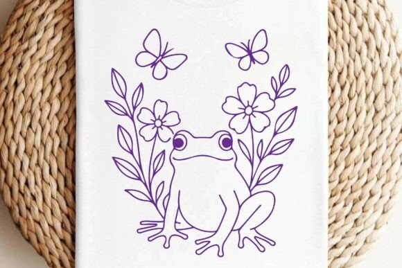 Download Floral Frog Line Art Clipart SVG Vector - Svg vector Collection