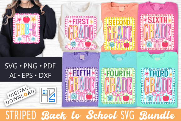 Download Striped Back to School SVG Bundle - Svg bundle Collection