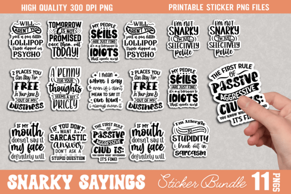 Download Sarcastic Quotes Sticker Bundle - Quotes Collection