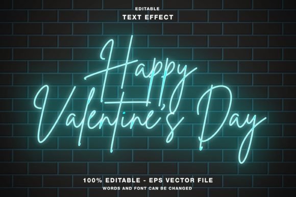 Download Happy Valentine Day Neon Text Effect - Happy valentine Collection