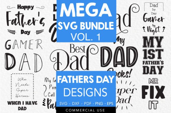 Download Father's Day Designs SVG Bundle Vol. 1 - Svg bundle Collection