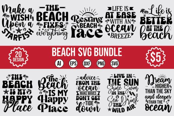 Download Beach SVG Bundle Vol-6 - Svg bundle Collection