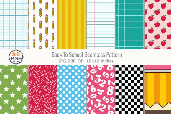 Download Back to School Pattern Paper Background - Paper Collection