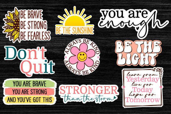 Download Motivational Sticker Svg Bundle - Svg bundle Collection