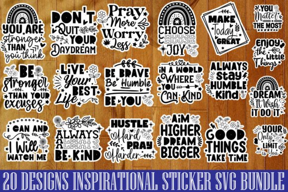 Download Inspirational Sticker SVG Bundle - Svg bundle Collection